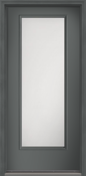 80 Satin Etch Full Lite Smooth Fiberglass Single Door , WBD Impact