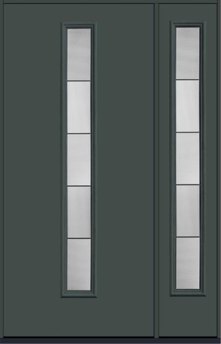 80 Axis Modern Pulse Linea Centered Smooth Fiberglass Single Door,Sidelite , WBD Impact