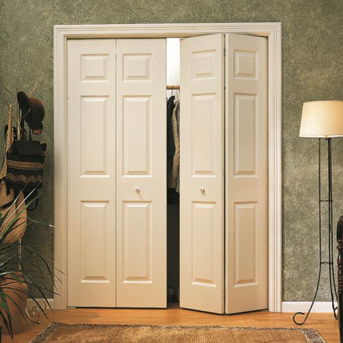 96" Colonist Hollow Core Textured Bifold 4 Door
