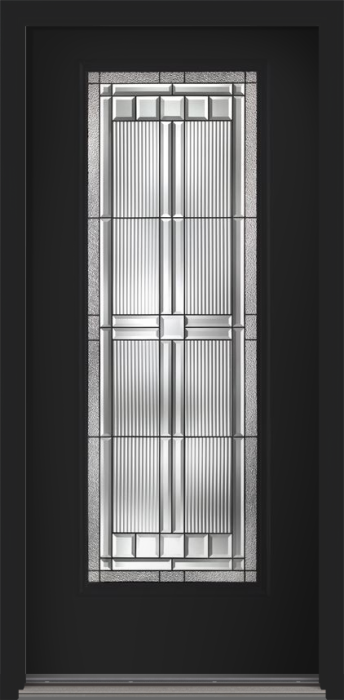 80 Saratoga Full Lite Smooth Fiberglass Single Door , WBD Impact