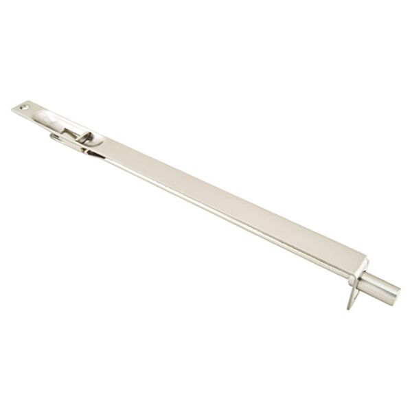 12" Brass Flush Bolt with Square Corners