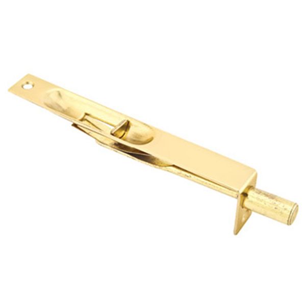 4" Brass Flush Bolt with Square Corners