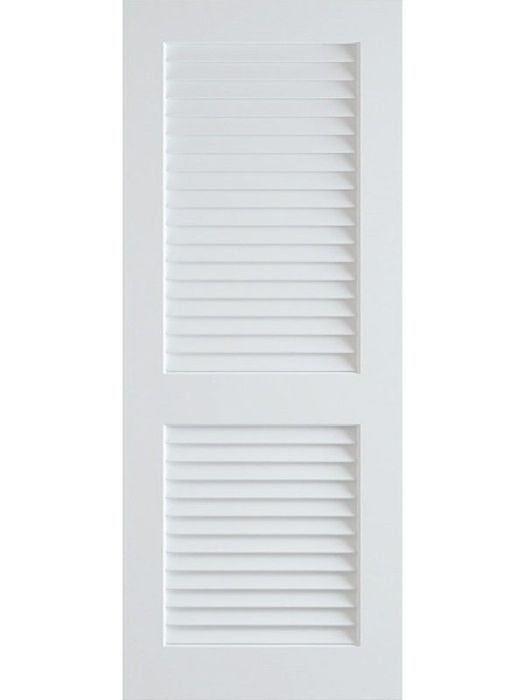 80" WG | Primed Plantation Louvers Single Door | 730