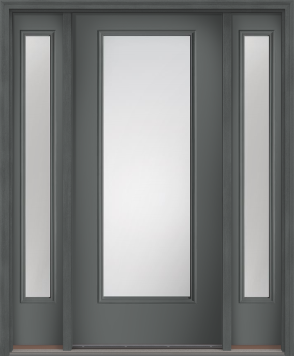 80 Clear Full Lite Smooth Fiberglass Single Door,Sidelites , WBD Impact