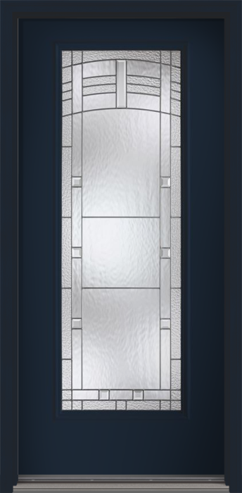 80 Maple Park Full Lite Smooth Fiberglass Single Door , WBD Impact