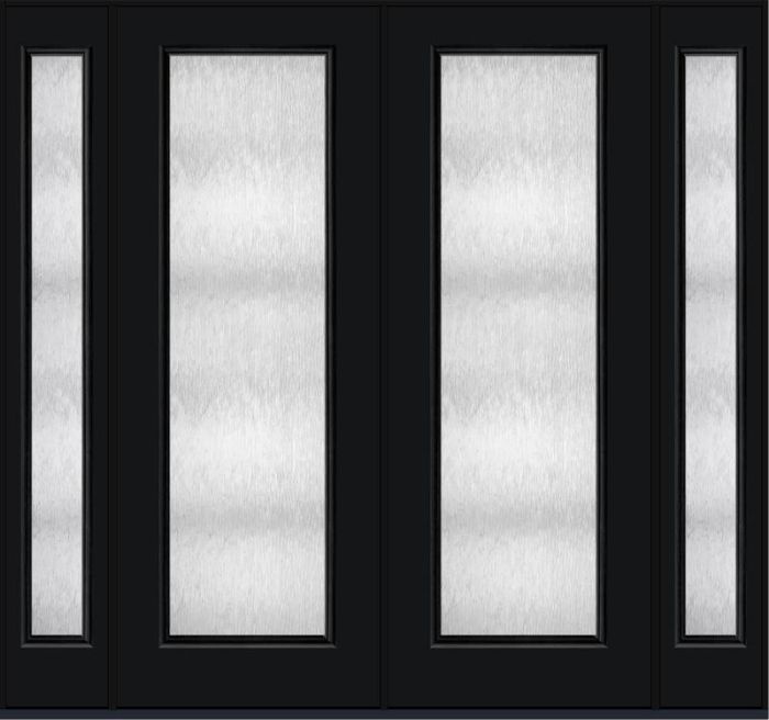 96 Chord Full Lite Smooth Fiberglass Double Door,Sidelites , WBD Impact