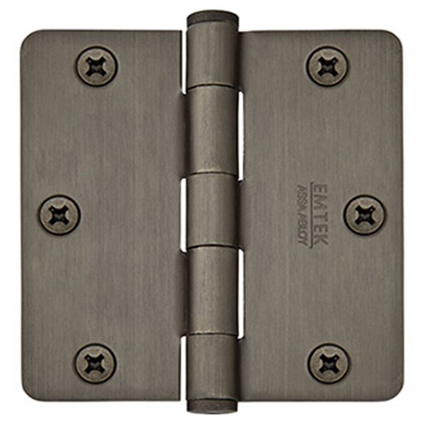 3-1/2" x 3-1/2", 1/4" Radius Corners Heavy Duty Plain Bearing Hinges, Plated Steel, Per Pair