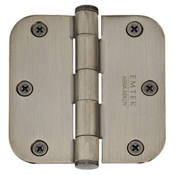 3-1/2" x 3-1/2", 5/8" Radius Corners Heavy Duty Plain Bearing Hinges, Plated Steel, Per Pair