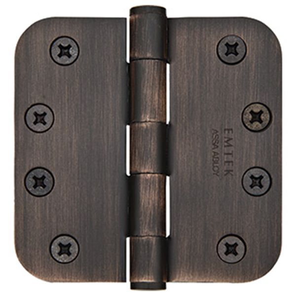 4" x 4", 5/8" Radius Corners Heavy Duty Plain Bearing Hinges, Plated Steel, Per Pair