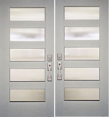 ValueSeries |36" x 80" 5 Lite Wide SDL Mahogany Double Door