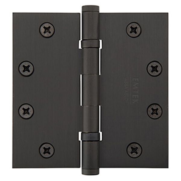 4-1/2" x 4-1/2", Square Corners Heavy Duty Ball Bearing Hinges, Plated Steel, Per Pair