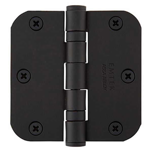 3-1/2" x 3-1/2", 5/8" Radius Corners Heavy Duty Ball Bearing Hinges, Plated Steel, Per Pair