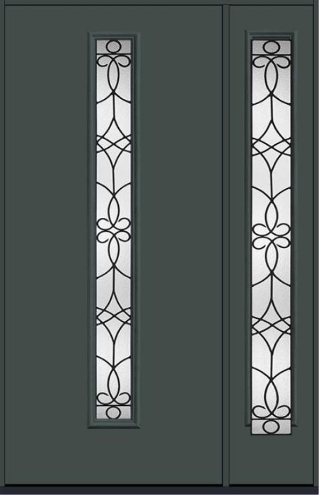 80 Salinas Modern Pulse Linea Centered Smooth Fiberglass Single Door,Sidelite , WBD Impact