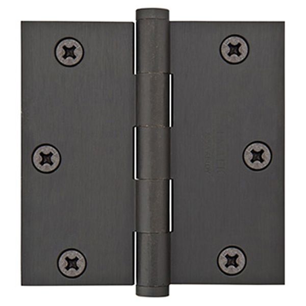 3-1/2" x 3-1/2", Square Corners Heavy Duty Plain Bearing Hinges, Solid Brass, Per Pair