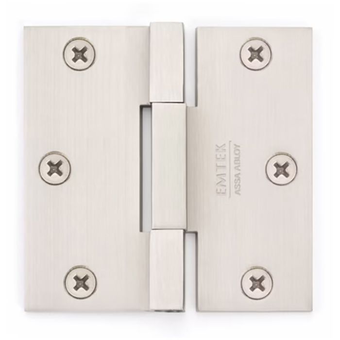 3-1/2" x 3-1/2", Square Barrel Heavy Duty Hinges, Solid Brass, Thickness 0.125", Per Pair