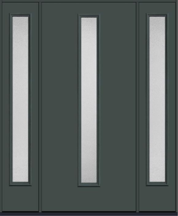 80 Granite Modern Pulse Linea Centered Smooth Fiberglass Single Door,Sidelites , WBD Impact