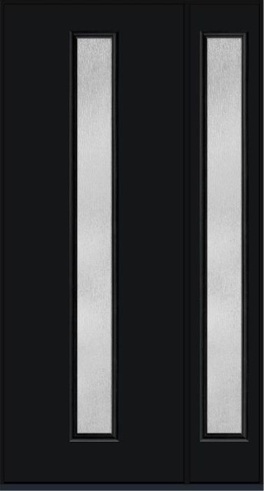 96 Rainglass Modern Pulse Linea Centered Smooth Fiberglass Single Door,Sidelite , WBD Impact