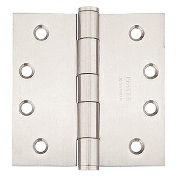 4" x 4", Square Corners Residential Plain Bearing Hinges, Stainless Steel, Per Pair