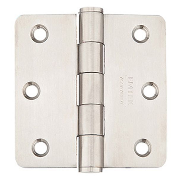 3-1/2" x 3-1/2", 1/4" Radius Corners Heavy Duty Plain Bearing Hinges, Stainless Steel, Per Pair
