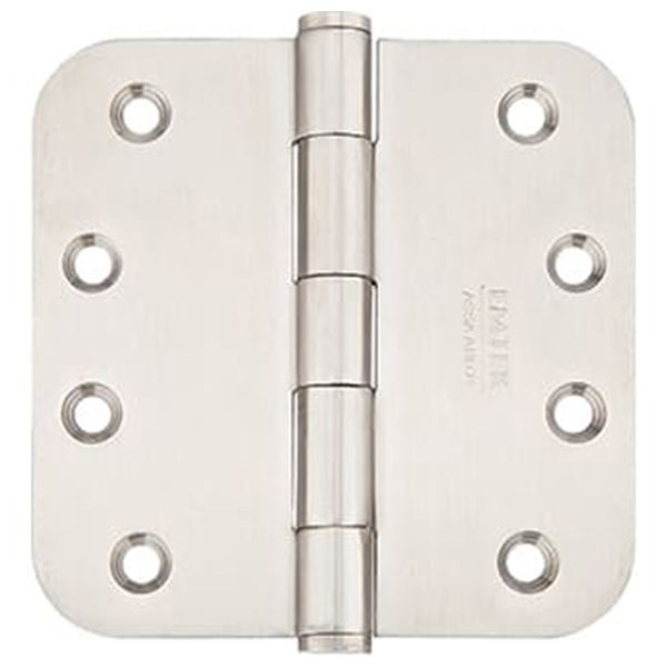 4" x 4", 5/8" Radius Corners Heavy Duty Plain Bearing Hinges, Stainless Steel, Per Pair