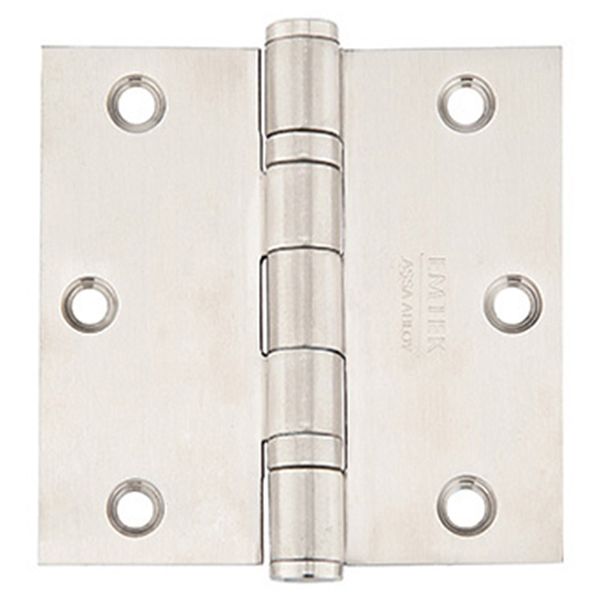 3-1/2" x 3-1/2", Square Corners Heavy Duty Ball Bearing Hinges, Stainless Steel, Per Pair
