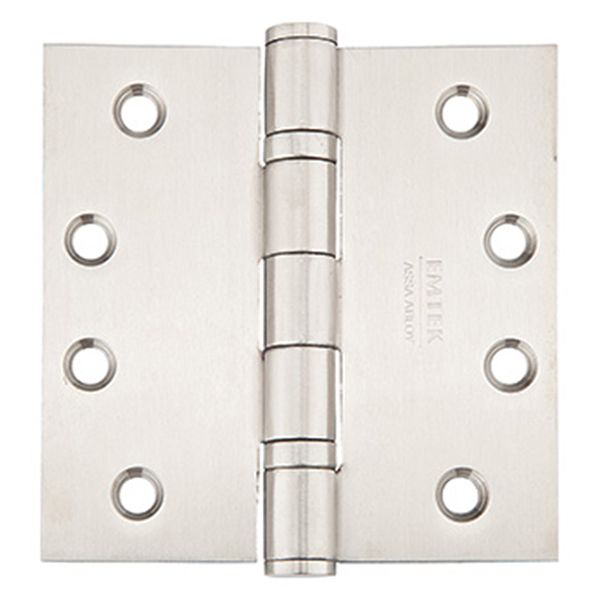 4-1/2" x 4-1/2", Square Corners Heavy Duty Ball Bearing Hinges, Stainless Steel, Per Pair