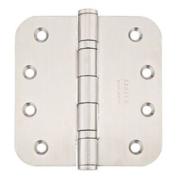 4" x 4", 5/8" Radius Corners Heavy Duty Ball Bearing Hinges, Stainless Steel, Per Pair