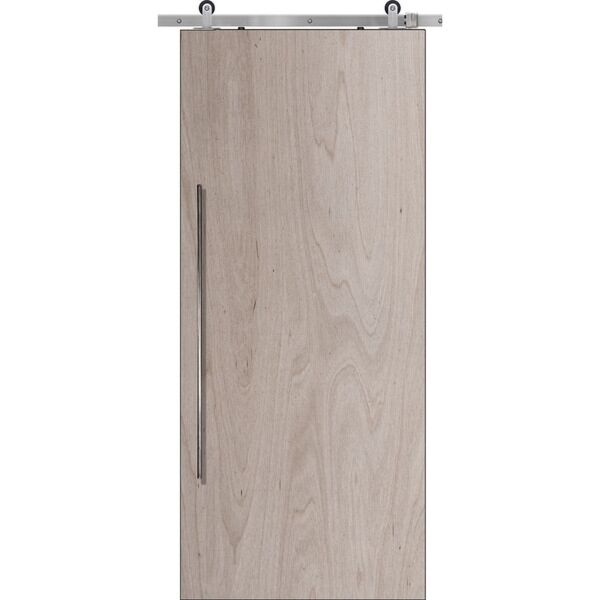 96" Birch Flush Solid Contemporary Single Barn Door