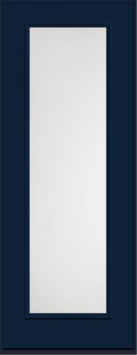 96 Satin Etch Full Lite Smooth Fiberglass Single Door , WBD Impact