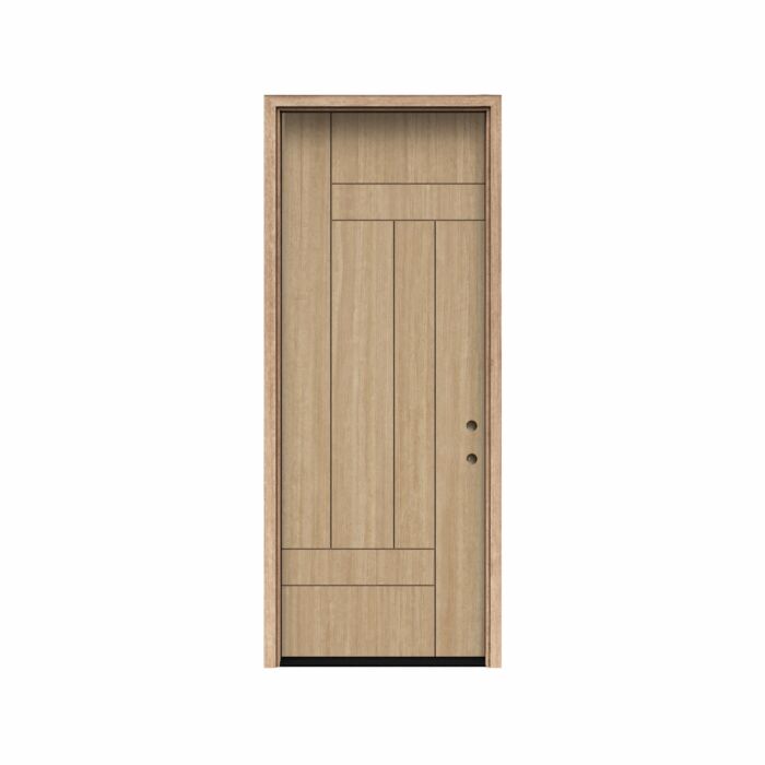 Arqon | 96" Prehung | Mahogany Wood Flush Panel 1-3/4" Exterior Single Door