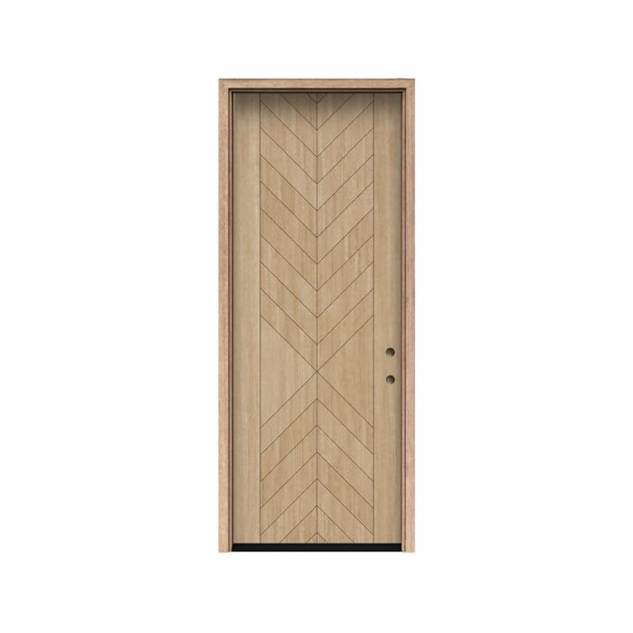 Mirra | 96" Prehung | Mahogany Wood Flush Panel 1-3/4" Exterior Single Door