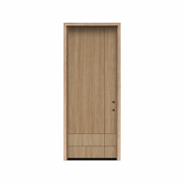 Signa | 96" Prehung | Mahogany Wood Flush Panel 1-3/4" Exterior Single Door