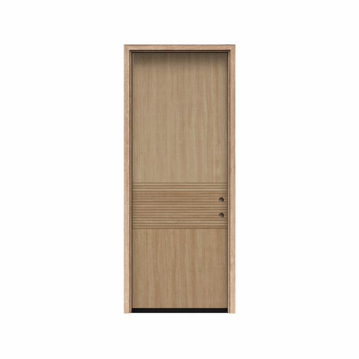 Zaro | 96" Prehung | Mahogany Wood Flush Panel 1-3/4" Exterior Single Door