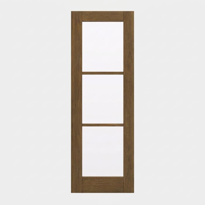 G103 | 96" Slab | Mahogany Wood SDL Full Lite,3 Lite 1-3/4" Exterior Single Slab Door