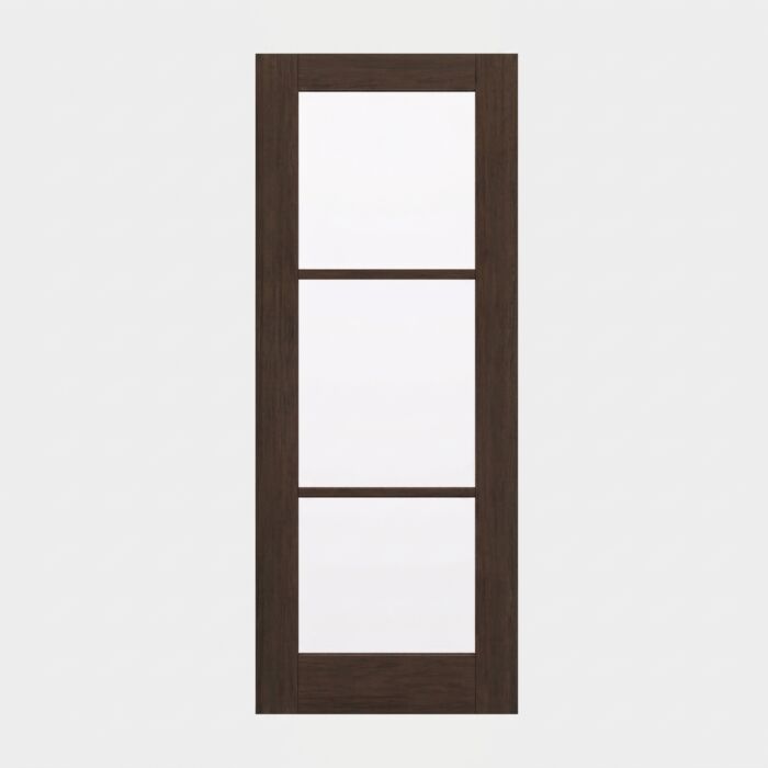 G103 | 96" Slab | Mahogany Wood SDL Full Lite,3 Lite 1-3/4" Exterior Single Slab Door