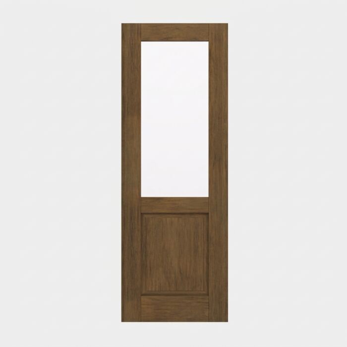 G5001 | 96" Slab | Mahogany Wood 1/2 Lite 1-3/4" Exterior Single Slab Door