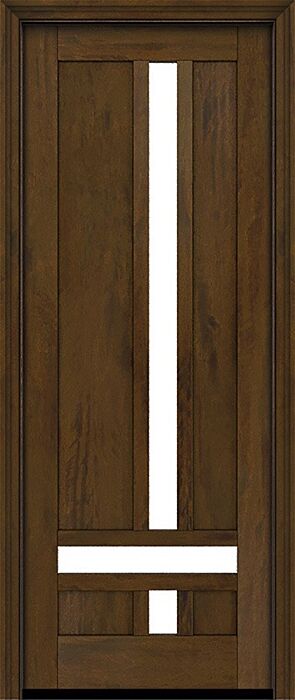 Mahogany Boston Full Lite, Artistic Lite Designer  Contemporary Modern Shaker Single Door