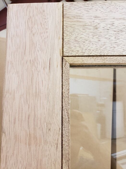 Mahogany Full Lite Modern Shaker Single Door|G101-SH-SH
