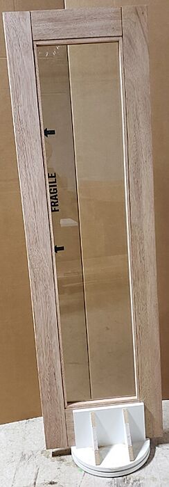 Mahogany Craftsman Vertical 4 Lite, Top View SDL 2 Panel Shaker Single Door, Sidelite|CRF4H-SH-FP