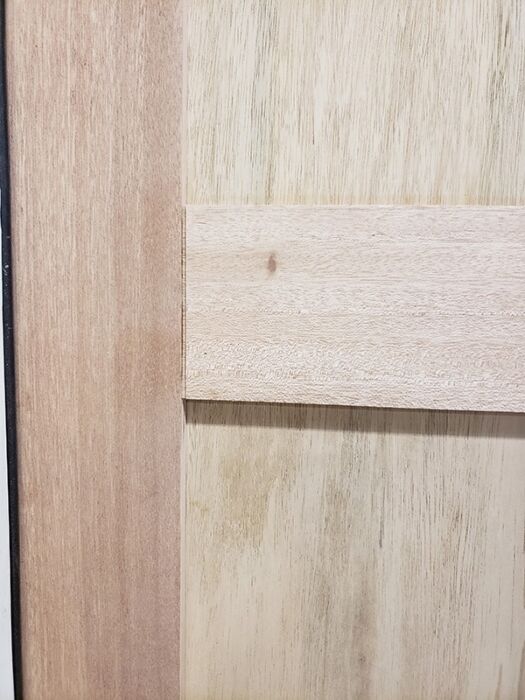 Mahogany Modern 2 Panel Shaker Solid Double Door|P201-SH-SH