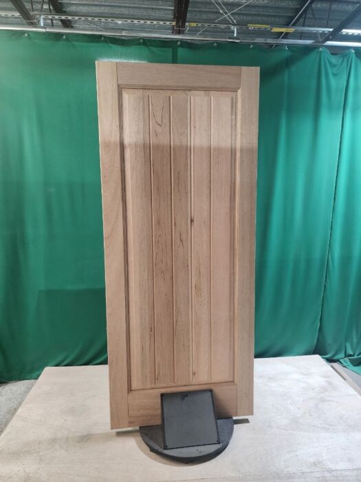 Mahogany 1 Panel V-Grooved Solid Single Door|P101-V-OG