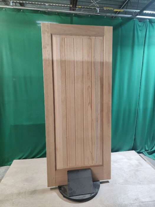Mahogany 1 Panel V-Grooved Solid Single Door|P101-V-OG
