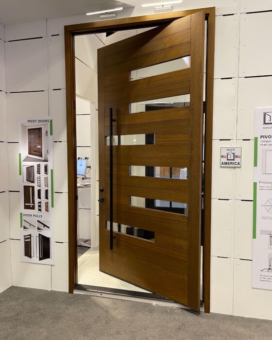 Mahogany Anahita Artistic Lite Designer  Pivot Door