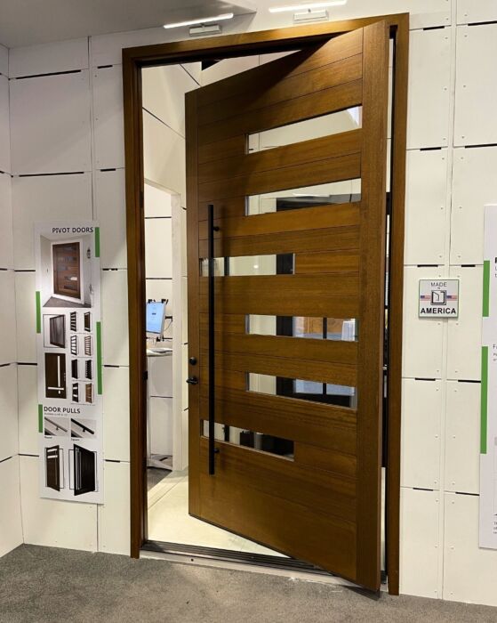 Mahogany Anahita Artistic Lite Designer  Pivot Door