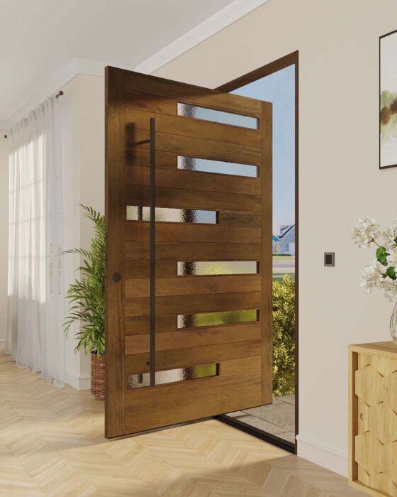 Mahogany Anahita Artistic Lite Designer  Pivot Door