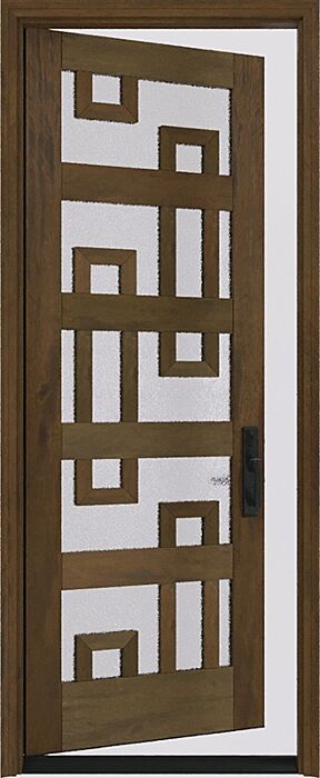 Mahogany Arca Full Lite, Artistic Lite Designer SDL Contemporary Modern Shaker Single Door