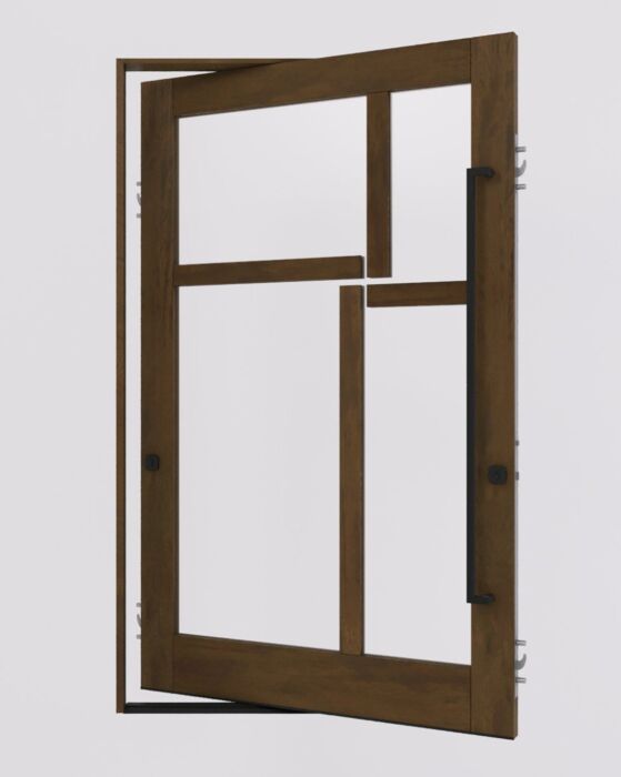 Mahogany ASKA SDL Contemporary Modern Shaker Impact-Rated Pivot Door