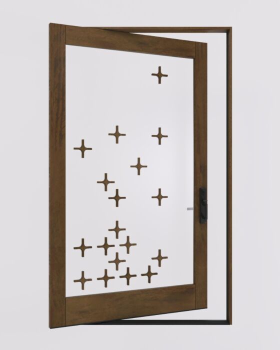 Mahogany ASTRAE SDO Contemporary Modern Shaker Pivot Door