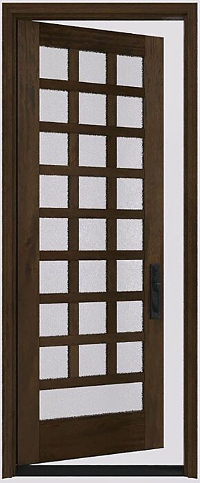 Mahogany Barcelona Full Lite, Artistic Lite Designer SDL Contemporary Modern Shaker Single Door
