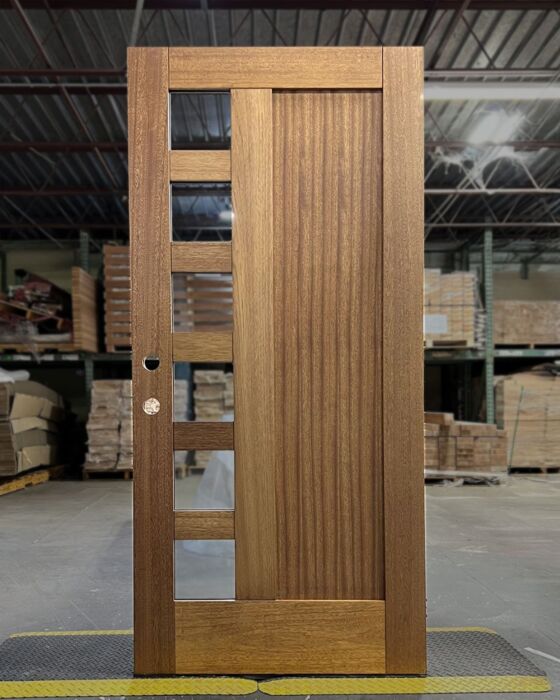 Mahogany Artistic Lite Designer  Contemporary Modern 1 Panel Shaker Single Door|G102SQ-SH-SH